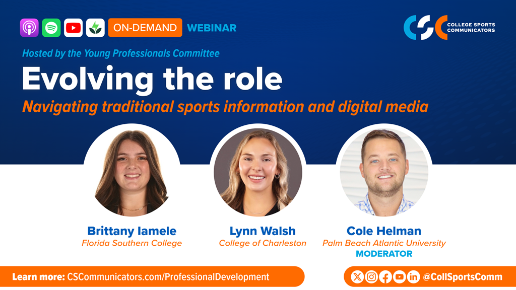 On-demand webinar - Evolving the role: navigating traditional sports information and digital media